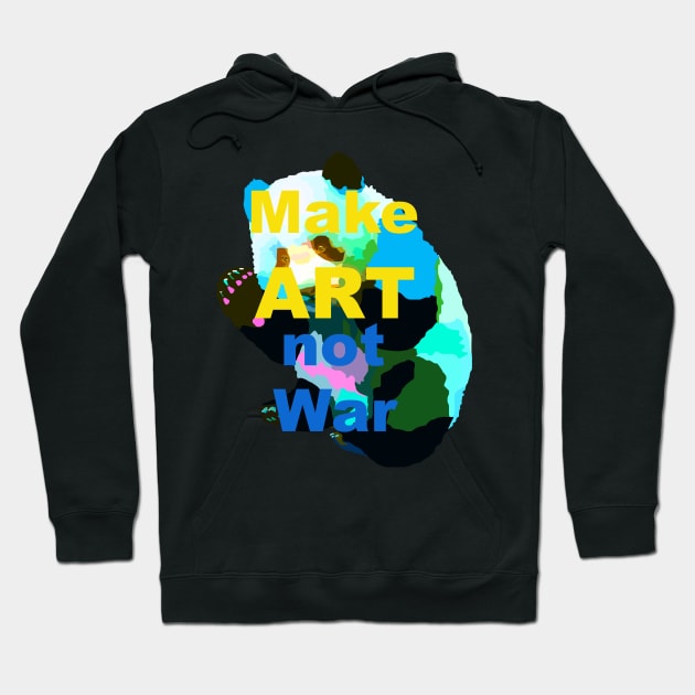 Make Art Not War Hoodie by Lynndarakos